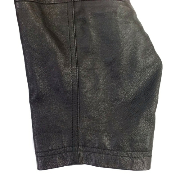 Maggie Barnes Brown Genuine Leather Button Front Long Sleeve Coat Womens Plus 4X - Picture 5 of 15